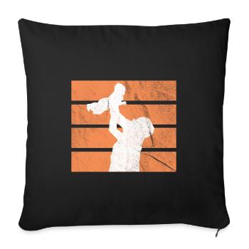 Père et fils - Housse de coussin décorative 45 x 45 cm - noir - Devant