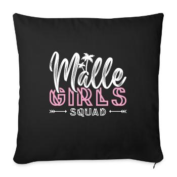 Malle girls squad - Sofa pillowcase 17,3'' x 17,3'' (45 x 45 cm) - black - Front