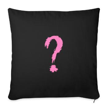 Question mark - Sofa pillowcase 17,3'' x 17,3'' (45 x 45 cm) - black - Front