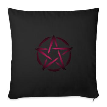 Pentagram symbol - Sofa pillowcase 17,3'' x 17,3'' (45 x 45 cm) - black - Front
