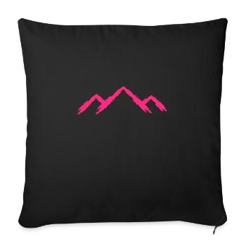 Berg Bergsteigen Rosa Berglauf - Sofakissenbezug 45 x 45 cm - Schwarz - Vorne