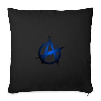 Anarchy symbol - Sofa pillowcase 17,3'' x 17,3'' (45 x 45 cm) - black - Front