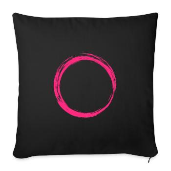Circle Symbol Design Pink - Sofa pillowcase 17,3'' x 17,3'' (45 x 45 cm) - black - Front
