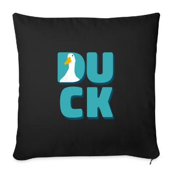 duck - Sofa pillowcase 17,3'' x 17,3'' (45 x 45 cm) - black - Front