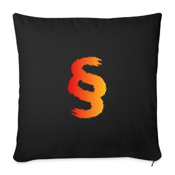 Paragraph Symbol Zeichen - Sofakissenbezug 45 x 45 cm - Schwarz - Vorne