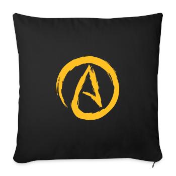 Atheismus Symbol Atheist Darwin Evolution Geschenk - Sofakissenbezug 45 x 45 cm - Schwarz - Vorne