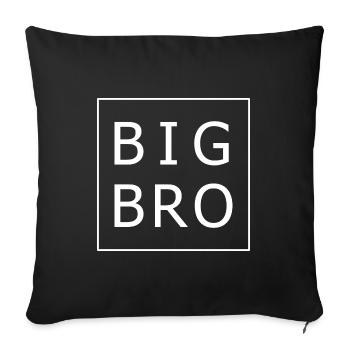 BIG BRO. BIG BROTHER - Sofa pillowcase 17,3'' x 17,3'' (45 x 45 cm) - black - Front