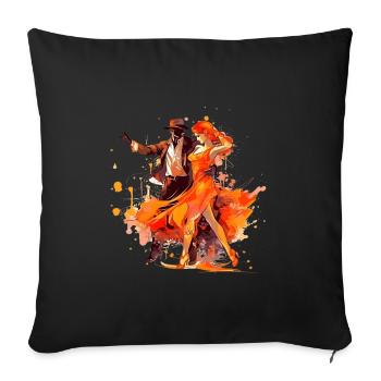 Tango is a passionate dance form - Sofa pillowcase 17,3'' x 17,3'' (45 x 45 cm) - black - Front