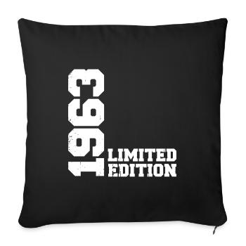 Vintage 1963 Classic 1963 Anniversary Gift - Sofa pillowcase 17,3'' x 17,3'' (45 x 45 cm) - black - Front