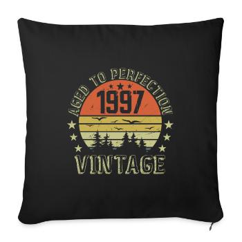 1997 Vintage Born 1997 Birthday Gift 1997 - Sofa pillowcase 17,3'' x 17,3'' (45 x 45 cm) - black - Front