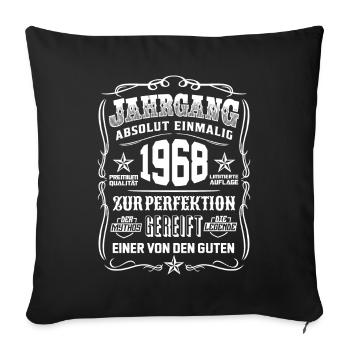 Jahrgang 1968 Geschenk 51. Geburtstag 51 jahre - Sofakissenbezug 45 x 45 cm - Schwarz - Vorne