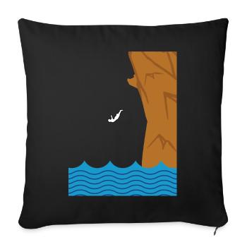 Cliff Diver Cliff Diver gift idea - Sofa pillowcase 17,3'' x 17,3'' (45 x 45 cm) - black - Front