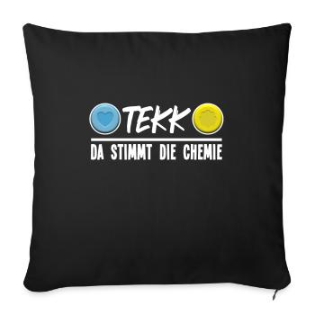 Tekk Hardtekk Chemistry is right MDMA celebrations Ballers - Sofa pillowcase 17,3'' x 17,3'' (45 x 45 cm) - black - Front