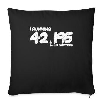 Jogger Running Jogging Runner Marathon 42,195km - Sofa pillowcase 17,3'' x 17,3'' (45 x 45 cm) - black - Front