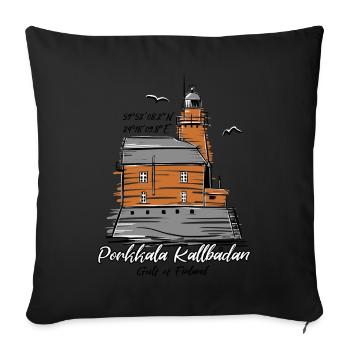 CARROT KALLBÅDA LIGHTHOUSE PRODUCTS AND GIFTS - Sofa pillowcase 17,3'' x 17,3'' (45 x 45 cm) - black - Front