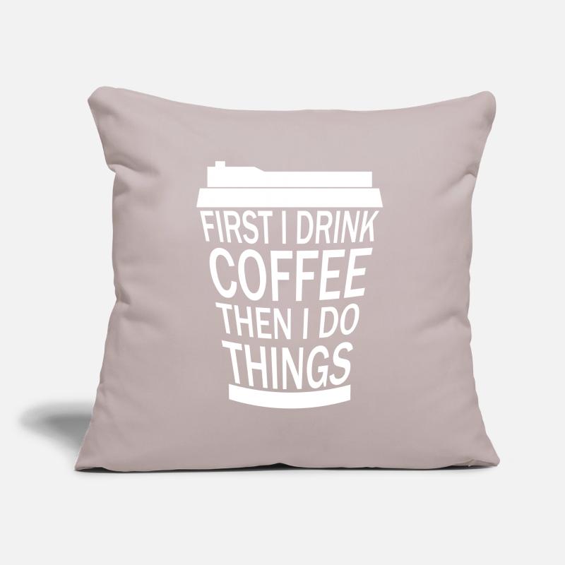DRINK COFFEE BEFORE ACTIVITY Sofakissenbezug 45 x 45 cm
