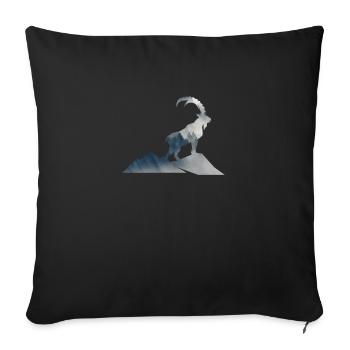 Capricorn Mountains Alps Hiking Climbing Gift - Sofa pillowcase 17,3'' x 17,3'' (45 x 45 cm) - black - Front