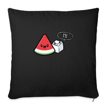 Watermelon Sugar High Hi drôle rengaine cadeau - Housse de coussin décorative 45 x 45 cm - noir - Devant