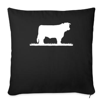 Hereford Rancher Hereford Cow - Sofa pillowcase 17,3'' x 17,3'' (45 x 45 cm) - black - Front