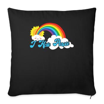 Cute Cloud - I hate people - Sofa pillowcase 17,3'' x 17,3'' (45 x 45 cm) - black - Front