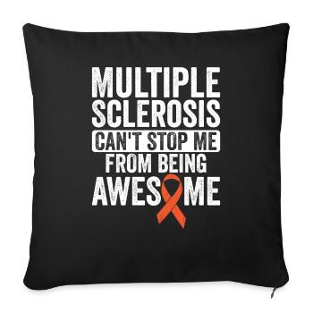 MS Awesome ne peut pas s’arrêter - Conscience - Housse de coussin décorative 45 x 45 cm - noir - Devant