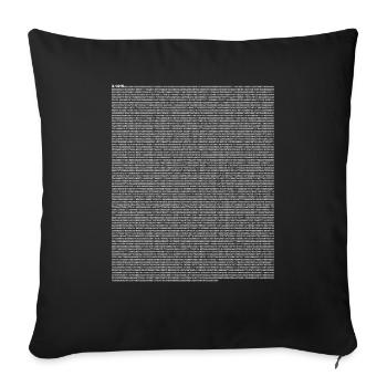 Pi-Zeichen - Mathematik Mathematik - Pi-Tag - Sofakissenbezug 45 x 45 cm - Schwarz - Vorne
