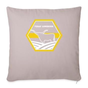 Rancher Cattle Rancher - Texas Longhorn - Sofa pillowcase 17,3'' x 17,3'' (45 x 45 cm) - light taupe - Front