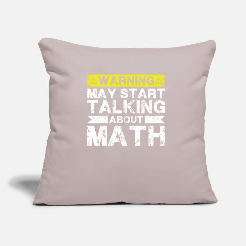 Warning May Start Talking About Math Sofa pillowcase 17,3'' x 17,3'' (45 x 45 cm)