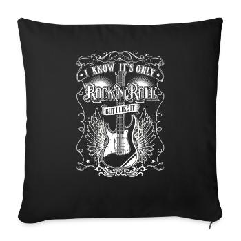 Es Ist Rock And Roll - E-Gitarre - Sofakissenbezug 45 x 45 cm - Schwarz - Vorne