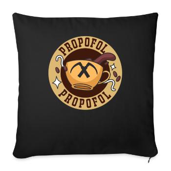 Propofol Barista - Laryngoskop Narkose Anästhesie - Sofakissenbezug 45 x 45 cm - Schwarz - Vorne