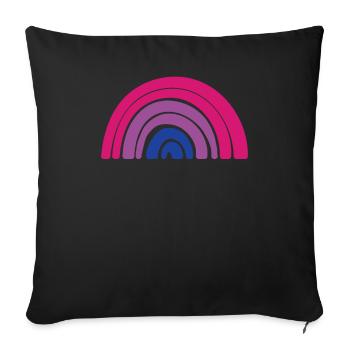 Flag - LGBTQIA Rainbow Bisexual - Sofa pillowcase 17,3'' x 17,3'' (45 x 45 cm) - black - Front