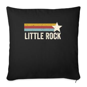 USA City Star Years Retro - Vintage Little Rock - Sofa pillowcase 17,3'' x 17,3'' (45 x 45 cm) - black - Front