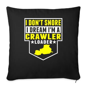 Je ne ronfle pas, je suis Crawler Loader - Housse de coussin décorative 45 x 45 cm - noir - Devant
