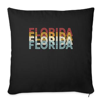 US 70s Retro State Vintage Florida - Sofa pillowcase 17,3'' x 17,3'' (45 x 45 cm) - black - Front