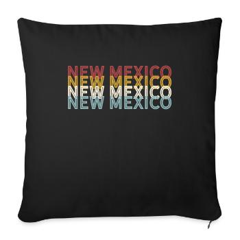 US 70s Retro State Vintage Nouveau-Mexique - Housse de coussin décorative 45 x 45 cm - noir - Devant