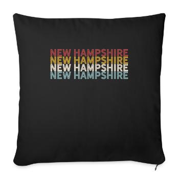 US 70s Retro State Vintage New Hampshire - Sofa pillowcase 17,3'' x 17,3'' (45 x 45 cm) - black - Front