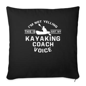 Je ne crie pas - Kayak Trainer - Housse de coussin décorative 45 x 45 cm - noir - Devant