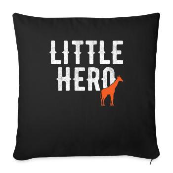 Petit Héros - Sweet Animal Giraffe - Housse de coussin décorative 45 x 45 cm - noir - Devant