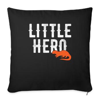 Petit Héros - Sweet Animal Otter - Housse de coussin décorative 45 x 45 cm - noir - Devant