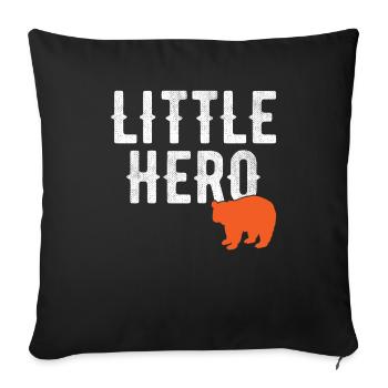 Petit héros - Mignon animal Panda - Housse de coussin décorative 45 x 45 cm - noir - Devant