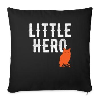 Petit Héros - Sweet Animal Owl - Housse de coussin décorative 45 x 45 cm - noir - Devant