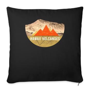 Vendanges - Parc national des volcans d’Hawaï - Housse de coussin décorative 45 x 45 cm - noir - Devant