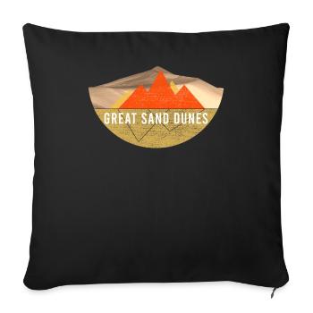 Altmodisch - Nationalpark Great Sand Dunes - Sofakissenbezug 45 x 45 cm - Schwarz - Vorne