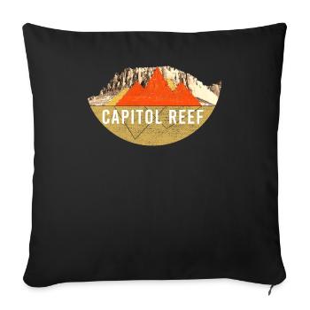 Jahrgang - Capitol Reef Nationalpark - Sofakissenbezug 45 x 45 cm - Schwarz - Vorne