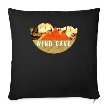 Grape Harvest - Wind Caves National Park - Sofa pillowcase 17,3'' x 17,3'' (45 x 45 cm) - black - Front