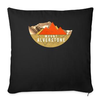 Vintages USA Randonnée - Mont Alverstone - Housse de coussin décorative 45 x 45 cm - noir - Devant