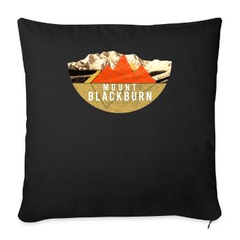 Vintages USA Hiking - Mount Blackburn - Sofa pillowcase 17,3'' x 17,3'' (45 x 45 cm) - black - Front