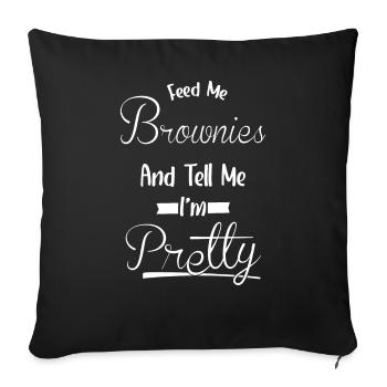 Dis-moi, je suis jolie - Food Brownies - Housse de coussin décorative 45 x 45 cm - noir - Devant