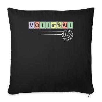 Joueur de volleyball Chimie sportive - Housse de coussin décorative 45 x 45 cm - noir - Devant