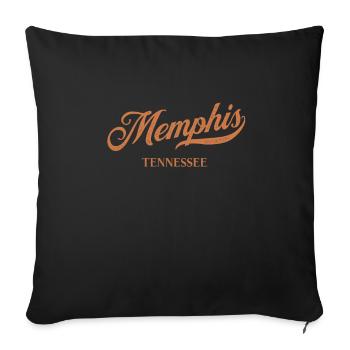 Retro USA Tennessee Vintage Memphis - Housse de coussin décorative 45 x 45 cm - noir - Devant